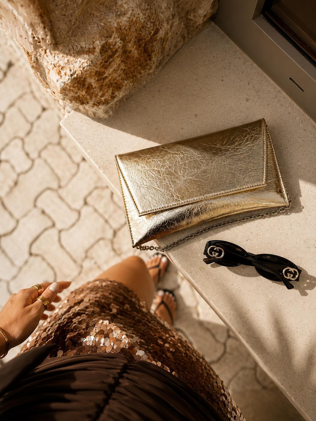 Aura Clutch — Şampanya Altını — görsel 2